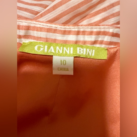 Gianni Bini Peach Striped Dress - Picture 7 of 9